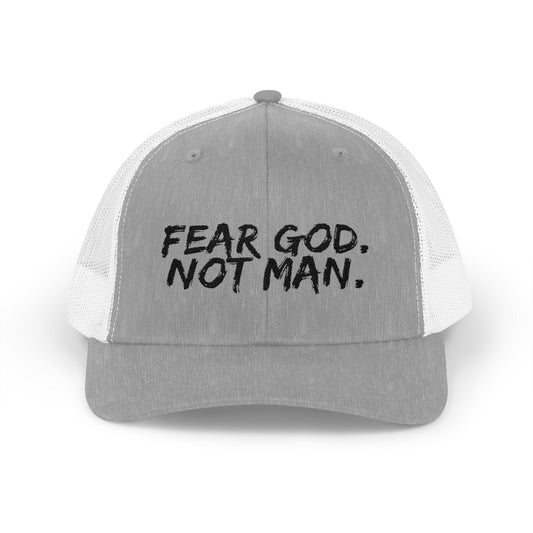 "Fear God. Not Man" Embroidered Hat
